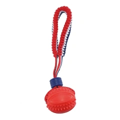 Dog Chew Ball Toy for Aggressive Chewers Embossed Texture Interactive Fetch Bouncy Ball Toy for Large Medium Small Dogs