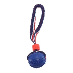 Dog Chew Ball Toy for Aggressive Chewers Embossed Texture Interactive Fetch Bouncy Ball Toy for Large Medium Small Dogs