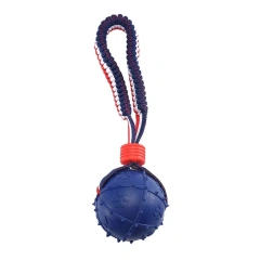 Dog Chew Ball Toy for Aggressive Chewers Embossed Texture Interactive Fetch Bouncy Ball Toy for Large Medium Small Dogs