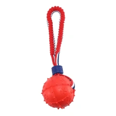 Dog Chew Ball Toy for Aggressive Chewers Embossed Texture Interactive Fetch Bouncy Ball Toy for Large Medium Small Dogs