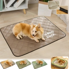 Washable Reusable Pet Mat Sleeping Mat with Anti-Slip Backing Micro Waterproof Puppy Training Pad for Indoor/Outdoor/Car Use