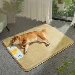 Cooling Waterproof Pet Mat for Summer Comfort Breathable Rattan Dog Kennel Bed Anti-Catch Cat Sleeping Pad