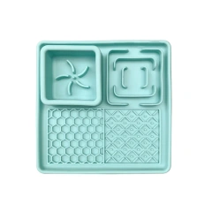 Cat Slow Feeding Mat Dog Lick Mats Pet Dinner Plate Food Grade Silicone Cat and Dog Tableware Sucker Type Slow Food Bowl