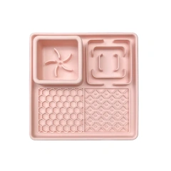 Cat Slow Feeding Mat Dog Lick Mats Pet Dinner Plate Food Grade Silicone Cat and Dog Tableware Sucker Type Slow Food Bowl