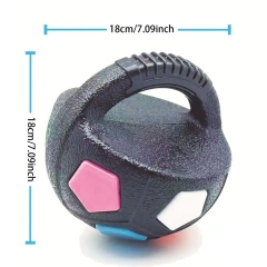 High Quality Animal Dog Toys Soccer Ball Durable Teeth Grinding & Training Interactive Squeaky Pet Football with Handle TPR