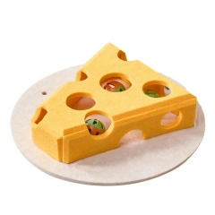Felt Cat Puzzle Toy Hollow Interactive Cat Claw Grinding Toys Scratch Resistant with Ball Teasing Cat Box For Cats Kitten