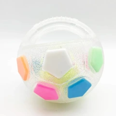 High Quality Animal Dog Toys Soccer Ball Durable Teeth Grinding & Training Interactive Squeaky Pet Football with Handle TPR