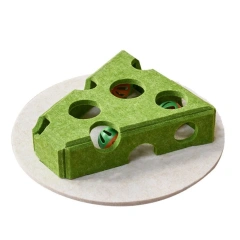 Felt Cat Puzzle Toy Hollow Interactive Cat Claw Grinding Toys Scratch Resistant with Ball Teasing Cat Box For Cats Kitten