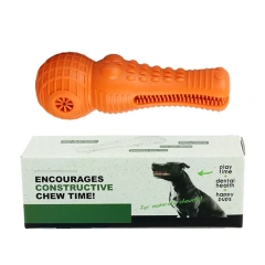 AB15-Dog Toy Gnawing Simulation Crocodile Molar Stick Dog Toothbrush Vocal Teeth Cleaning Orange