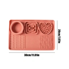 Dog Licking Mat Silicone Dog Food Mat Non-slip Slow Feeder Bowl Interactive Puzzle Toy For Mental Stimulation Sensory Enrichment