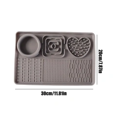 Dog Licking Mat Silicone Dog Food Mat Non-slip Slow Feeder Bowl Interactive Puzzle Toy For Mental Stimulation Sensory Enrichment