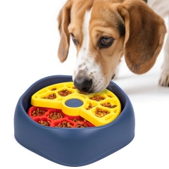 Dog Puzzle Slow Feeder 3-layer Slow Feeder Bowl Pet Slow Eating Interactive Anti-Choking for Large Medium Small Dogs Feeder Bowl