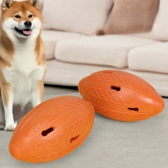 Durable Bite-resistant Rubber Dog Playing Puppy Chew Ball Safety Funny Football Dog Toy