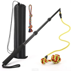 Professional Pet Sports Training Whip Durable Dog Training Stick with Non-Slip Wood Handle