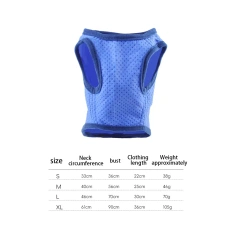 Pets Dog Cooling Vest Evaporative Summer Portable Lightweight Comfort Mesh Ice Vest for Outdoor Beach Walking Sport Training