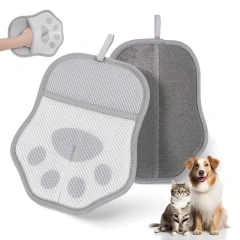 New Two-way Pet Hair Removal Gloves Washable Anti-slip Static Dust Brush Reusable Mesh Cloth Pet Grooming Gloves Home