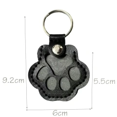 Leather Memorial Pet Hair Storage Bag Cat Paw Keychain Handmade Homemade Pet Memorial Keychain