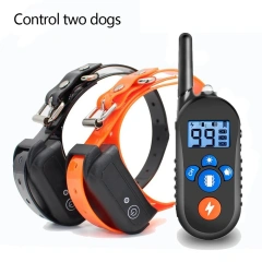 Pet Dog 800m Training Collar Remote Control Electric Shock Warning Vibration Waterproof Dog Trainer Anti Bark Stop Training