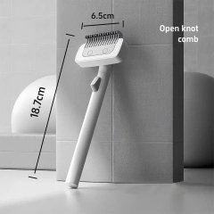 Stainless Steel Pet Comb with Rounded Knife Head - Dog Grooming Tool for Thinning Hair Gentle on Skin