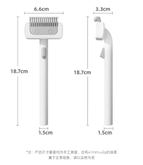Stainless Steel Pet Comb with Rounded Knife Head - Dog Grooming Tool for Thinning Hair Gentle on Skin