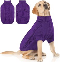 Dog Sweater Warm Knit High Neck
