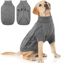 Dog Sweater Warm Knit High Neck