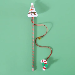 Wholesale Pet Cat Toys Cartoon Christmas Tree Elk Snowman Interactive Christmas Pet Cat Teaser Toys for Cats