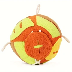 Interactive Puzzle Ball Dog Toy - Plush Chew Toy for Anxiety Relief & IQ Training, Durable Polyester (All-Season Pet Supplies)