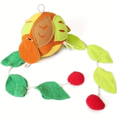 Interactive Puzzle Ball Dog Toy - Plush Chew Toy for Anxiety Relief & IQ Training, Durable Polyester (All-Season Pet Supplies)