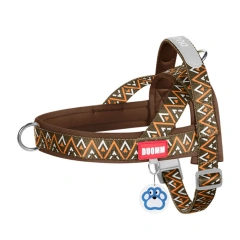 Fashion Printed Saddle Dog Harness, Cute Adjustable Pet Vest with Handle, Multiple Colors & Patterns for Small Medium Large Bree