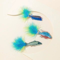 New hot selling fish styling cat interactive toys pet supplies