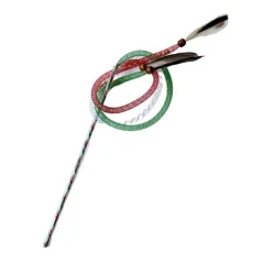 Cat Toy for Solo Play Bite-resistant Cat Toy Feather Teasing Cat Stick Toy Rod with Elastic Mesh Tube Kitten Pet for Birthday