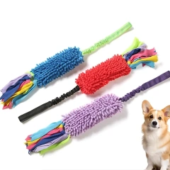 Creative Colorful Pet Chew Toy Plush Squeaky Grind Teeth Toy Funny with Sound Teething Resistant Rope Toy Training Interactive