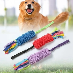 Creative Colorful Pet Chew Toy Plush Squeaky Grind Teeth Toy Funny with Sound Teething Resistant Rope Toy Training Interactive