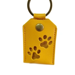 Cat Dog Claw Pet Hair Storage Bag Puppy PU Leather Pet Hair Keychain Keyring Memorial Dogs Paw Pendant Pet Lovers