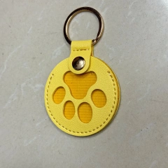 Paw Shape Pet Hair Memorial Pouch Cute Keepsake Storage Bag for Cat/Dog Fur, Keychain Attachment for Pet Loss Memorial Jewelry
