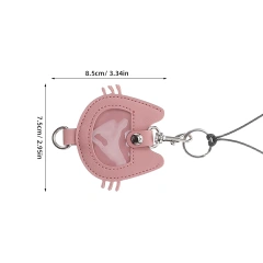 Pet Hair Storage Keychain Cat Hair Memorial Keyring PU Memorial Keepsake Stylish Ornament for Cat Owners