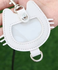 Pet Hair Storage Keychain Cat Hair Memorial Keyring PU Memorial Keepsake Stylish Ornament for Cat Owners