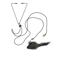 Cat Toy Cats Mouse Toys Hanging Door Retractable plaything Funny Self-hey kitten Scratch Rope Mouse Toy