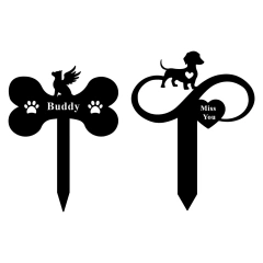 Dog Memorial Stake Decorative Garden Stake Pet Owner Dog Tombstone Memorial Pet