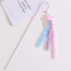 Cat Toys Plush Tassel Cats Teaser Stick Wool Rabbit Cat Toys Interactive Cute Sticks Cats Toy with Bell Kitten Toy Pet Supplies
