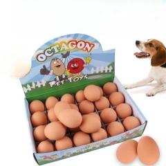 3 Pcs Novelty Bouncy Eggs Realistic Fake Rubber Bouncing BallsModel Farm Chicken Nesting Hen Hatching Egg Pet Toy Prank Joke