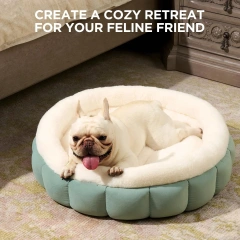 Creative and Trendy Winter Warmth Pet Dog Bed Fashion Style with Solid Pattern Comfortable Cloth Material