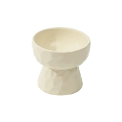 Ceramic Cat Bowl Creative Slanted/Flat Mouth Dog Food Feeding Basin Non-slip Multi-use Pet High Foot Bowl Water Container