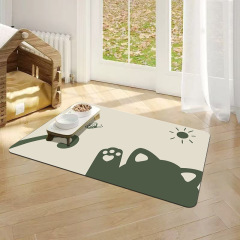 Cartoon diatomaceous earth pet placemat