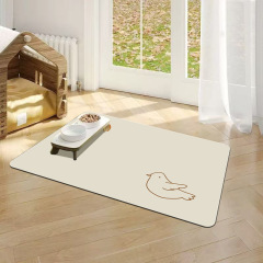 Cartoon diatomaceous earth pet placemat
