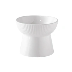 Anti Knock Ceramic Cat Bowl Creative Slanted/Flat Mouth Pet High Foot Bowl Non-slip Multi-use Pet Drinking Feeder Kitten Puppy