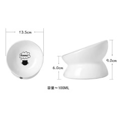 Pet Food Bowl for Flat Faced Cats, Small Dogs