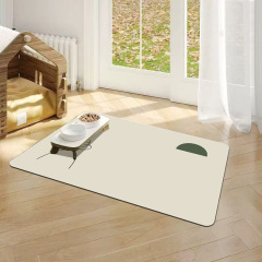 Cartoon diatomaceous earth pet placemat