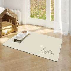 Cartoon diatomaceous earth pet placemat